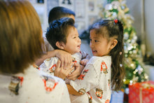 Load image into Gallery viewer, Off White Snowy Owl Christmas Pajamas
