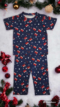 Load image into Gallery viewer, (CHRISTMAS) Navy Blue Ho Ho Ho Star Pajamas Set
