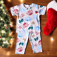 Load image into Gallery viewer, (CHRISTMAS) Peach Sweater, Warmers and Gloves Pajama Set
