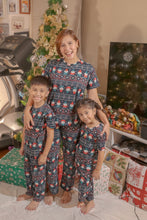 Load image into Gallery viewer, (CHRISTMAS) Santa Elves Blue Red Hat Pajama Set
