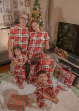 Load image into Gallery viewer, (CHRISTMAS) Red Plaid Black Bear Pajama Set
