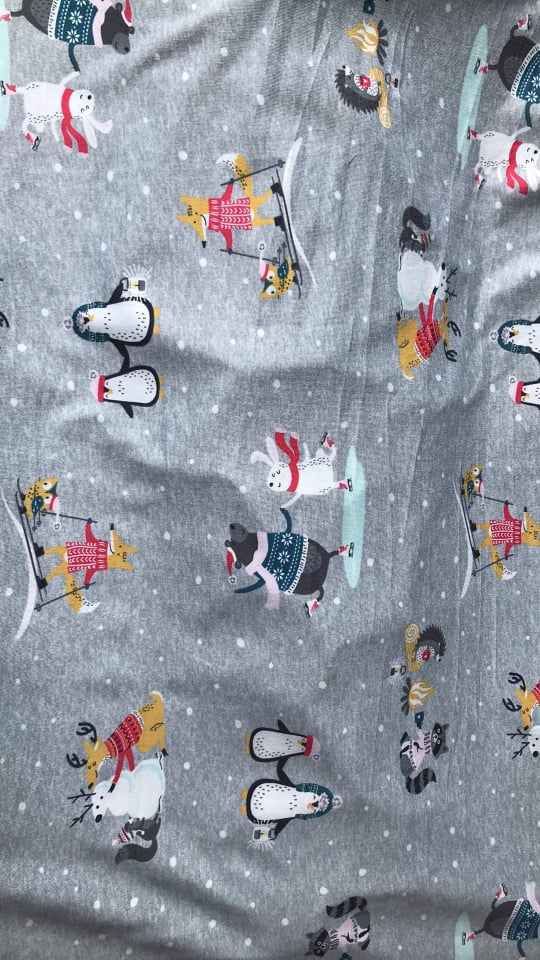 (CHRISTMAS) Penguin & Fox Pajama Set