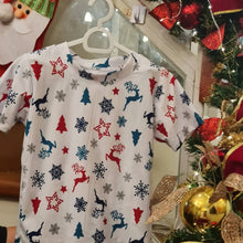 Load image into Gallery viewer, (CHRISTMAS) Red &amp; Green Reindeer, Tree &amp; Star Pajama Set
